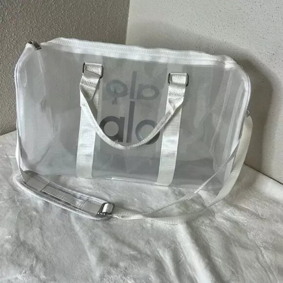 ALO YOGA Sheer Duffle Bag White - Picture 4 of 8